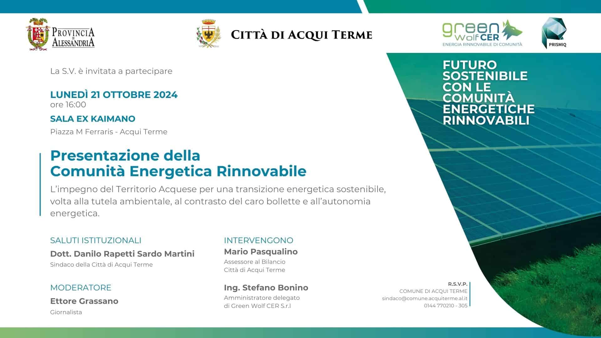 Immagine - Presentazione della nuova CER, Comunità Energetica Rinnovabile